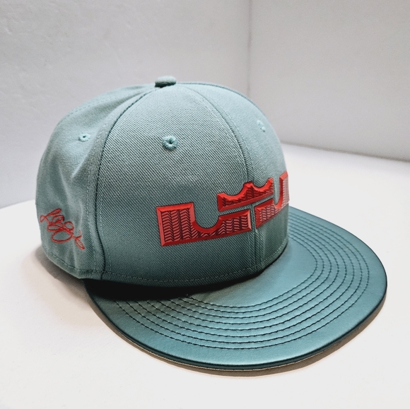 Nike True LeBron James Prohibition Snapback Teal Blue Hat Diffused Jade Cap - Picture 5 of 13